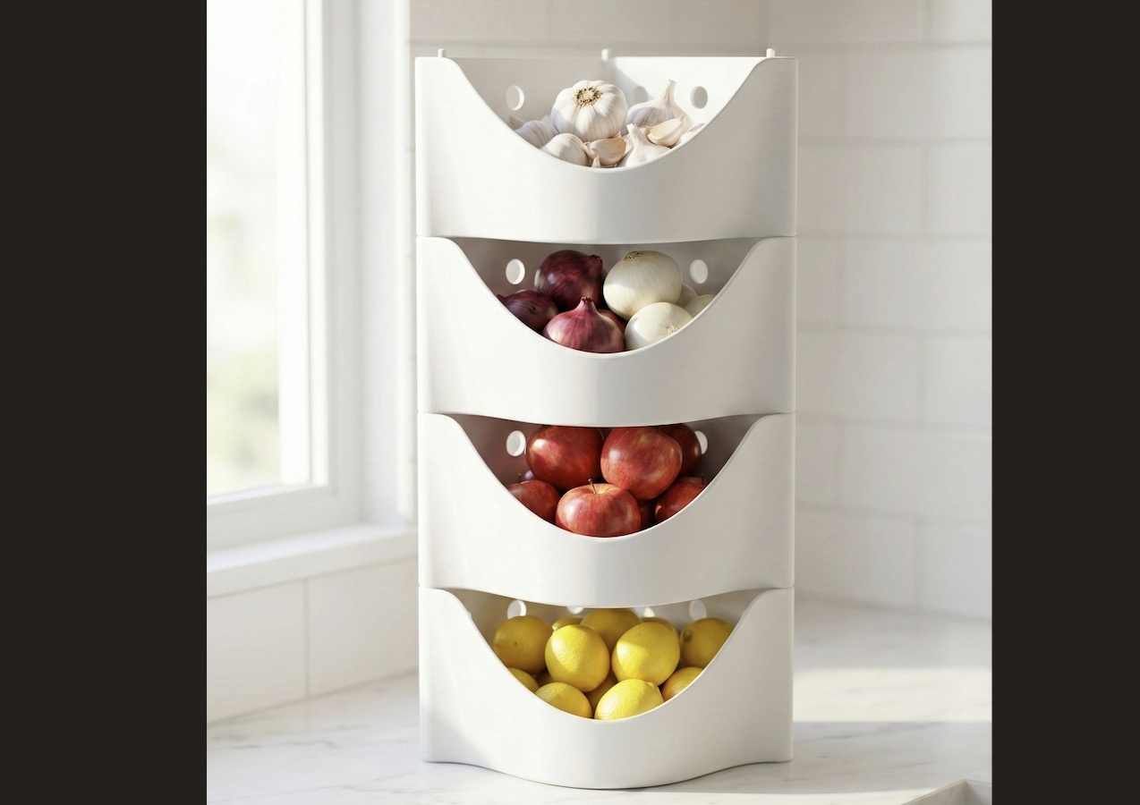 Ugaone Posude za Skladištenje – Set na Slaganje - Kuhinjski dodaci, slika 3